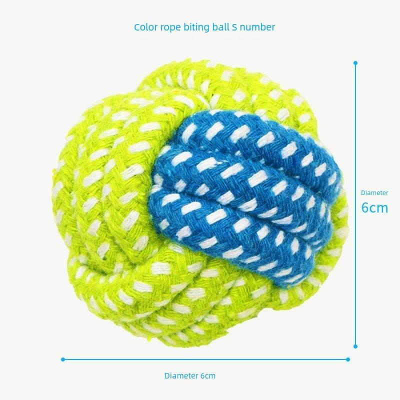 

Dog Toys Molar Long Lasting Bends and Hitches Golden Retriever Small, Medium and Large Dogs Teddy Puppy Dog Relieving Stuffy Toys Pet Supplies Cotton rope ball color random