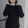 Women's Stylish Thermal Fleece Long Sleeve Lace T-Shirt, Slimming Warm Base Layer, Half-High Neck, Perfect for Autumn/Winter.