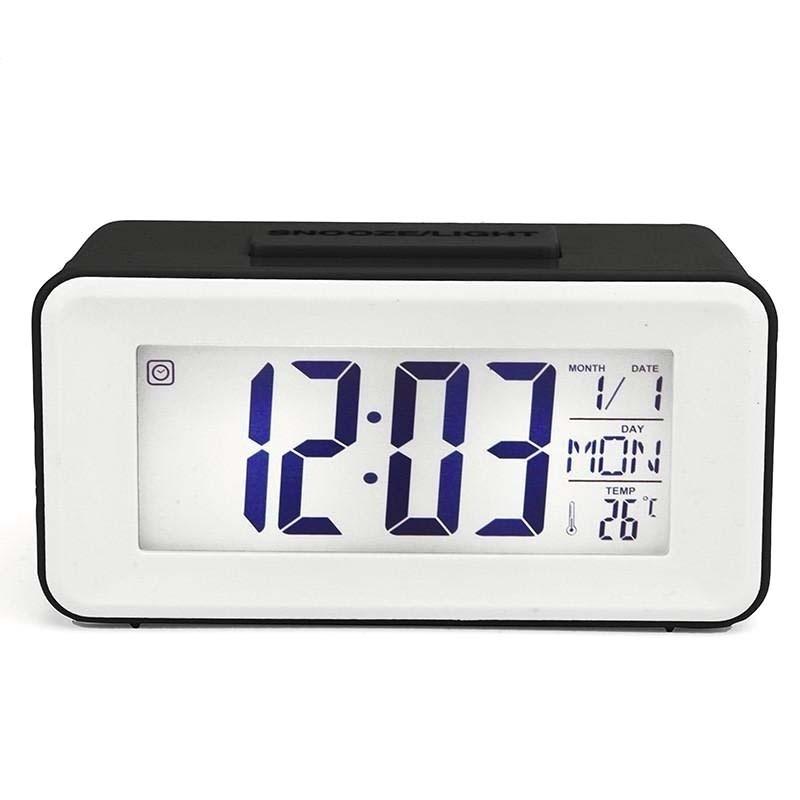 Ceas de masă electronic digital multifuncțional Snooze cu lumină de noapte LED Mini cu alarmă electronică pentru copii cu calendar și temperatură