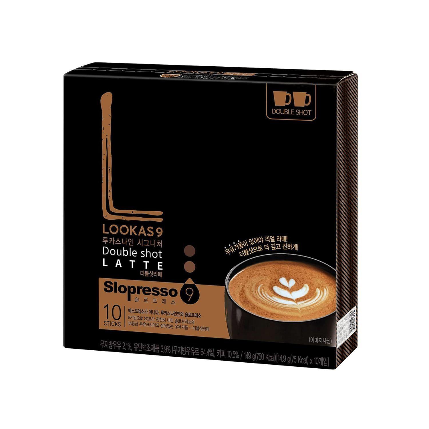 NAMYANG Lookas 9 Double Shot Latte 14.9g 10 / 30 / 50 sticks / Kfood, Authentic Korean Food Double Shot Latte 14.9g x 10 sticks