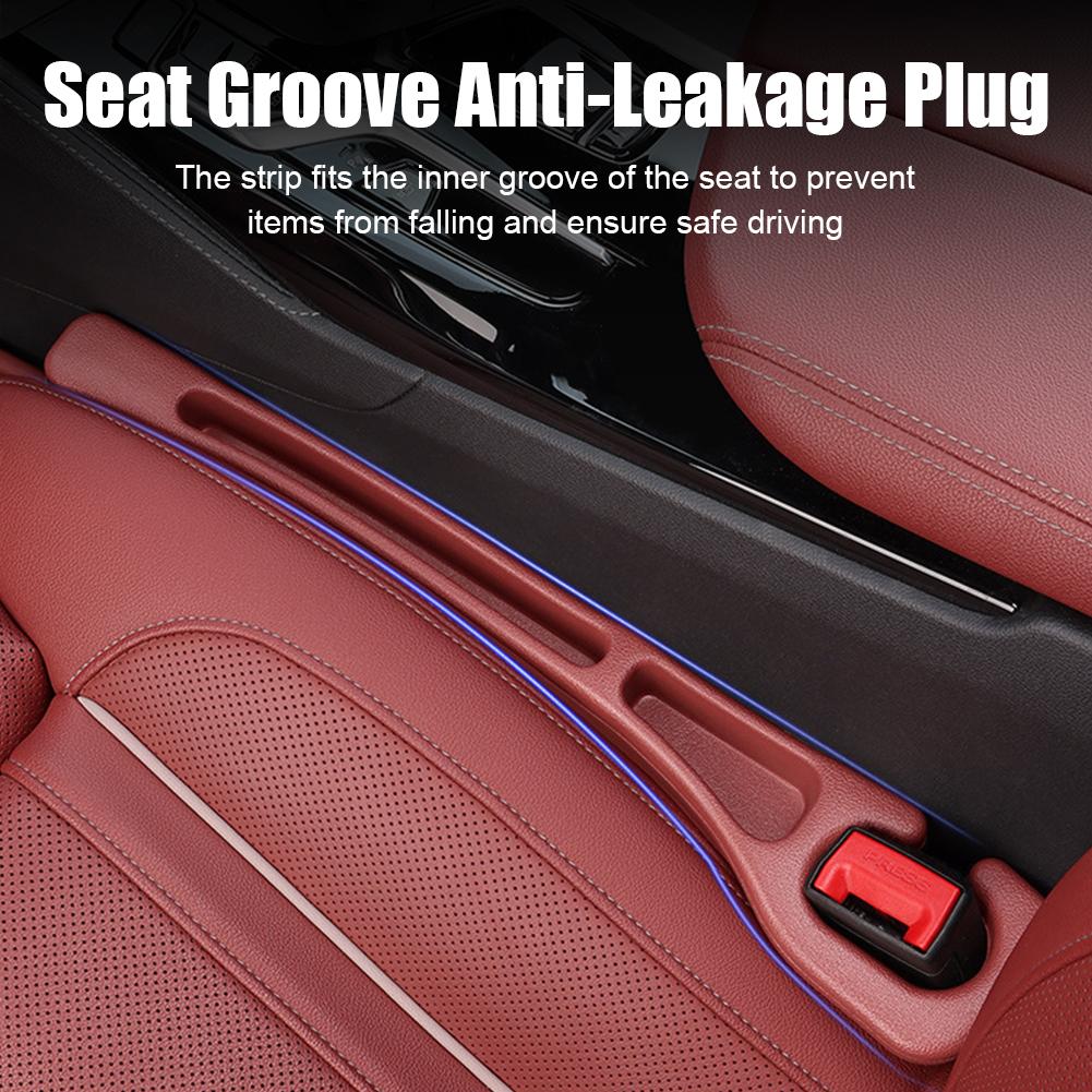 2Pcs Car Seat Gap Filler Organizer Universal Car Seat Gap Anti-leak Stopper Strip Slot Seat Gap Storage Organizer Accessories