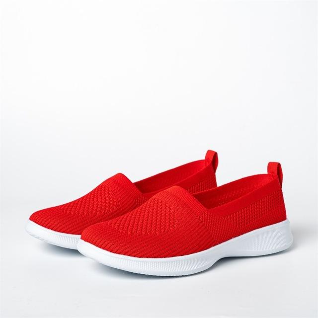 Letnie damskie buty dzianinowe skarpetki damskie trampki wsuwane buty lekkie płaskie damskie buty sportowe duże rozmiary mokasyny