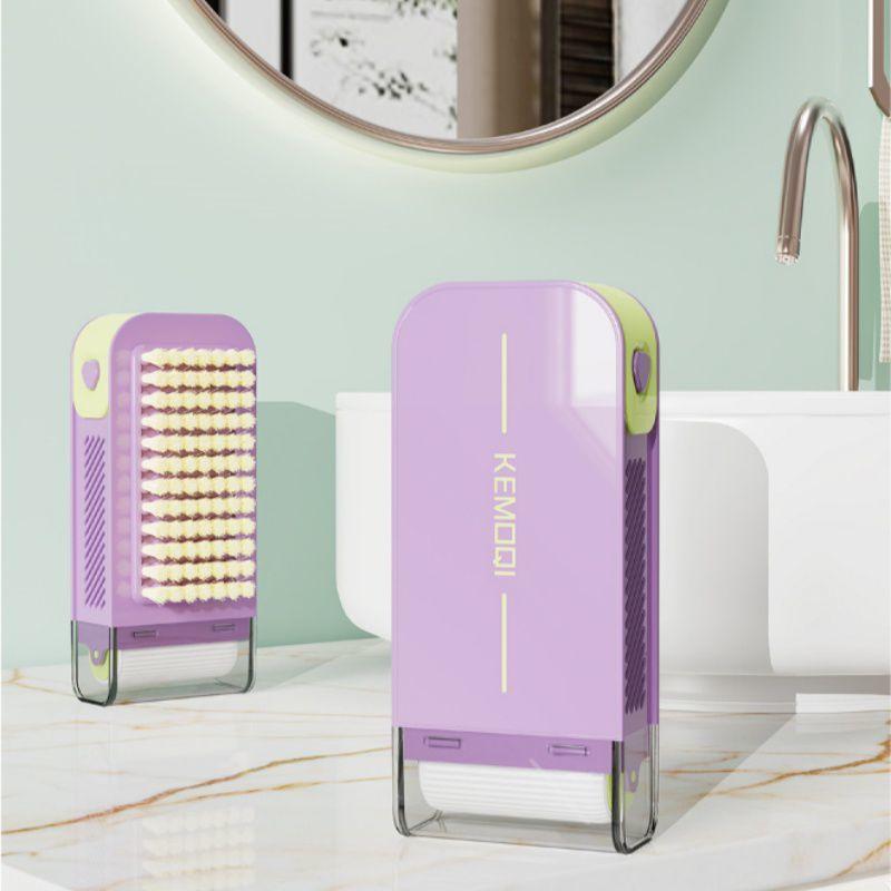 

Multifunctional Soap Box Non-slip Rubbing Foam Box Creative Laundry HandsFree with Brush Roller 3-in-1 Portable Soap Storage Box