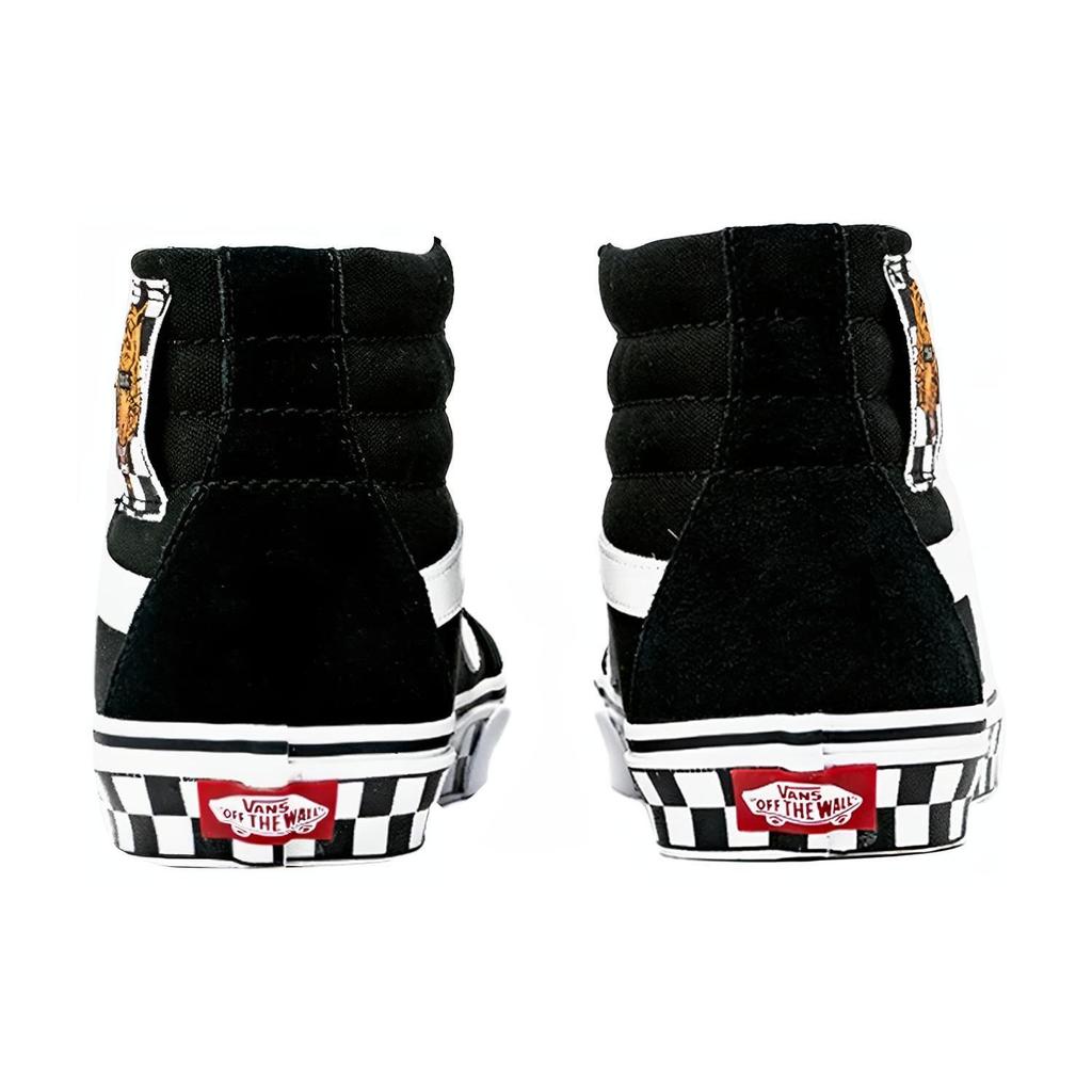 Vans Sk8-Hi Reissue Tiger Check Comfortable Daily High-Top Skate Shoes Unisex Sneakers Black VN0A2XSBVX1