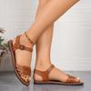 Fashion Shoes for Women 2025 Summer New Women Flat Sandals Bottom Roman Strap Sandals with Non Slip Rubber Soles Ladies Daily Sandalia