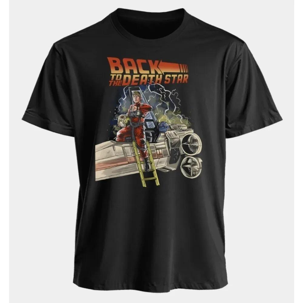 Star Wars Peripheral Print Mens and Womens Crew Neck Tshirt 2025 American Summer Sports Loose and Comfortable Short Sleeves
