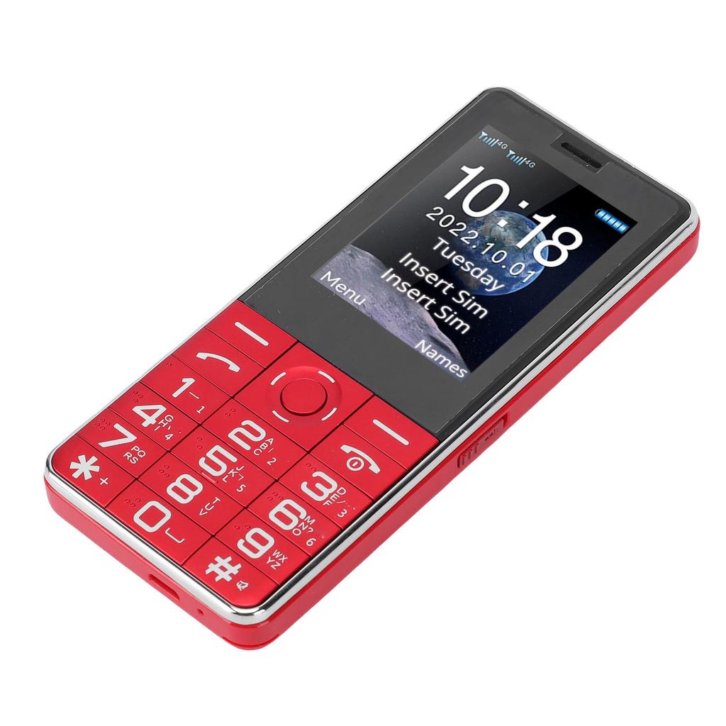 Unlocked Cell Phone 2G Dual SIM Big Key Basic Phone with 2.4 Inch Color Screen SOS Emergency Call Loud Speaker