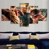 5 Panels Canvas Wall Arts Poster Painting Attack On Titan Animation Picture Prints Living Room Home Decoration Bedroom Artwork