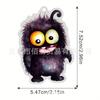 Delightful Acrylic Monster Hanging Keychain Multifunctional Car Decoration Gift For Occasions Festive