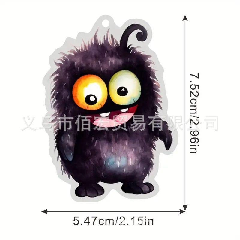 Delightful Acrylic Monster Hanging Keychain Multifunctional Car Decoration Gift For Occasions Festive