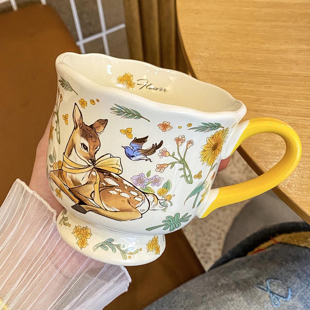 Nová retro keramická hrnek dívky kancelářský hrnek na vodu hrnek na kávu suvenýr narozeninový dárek hrnek na kávu