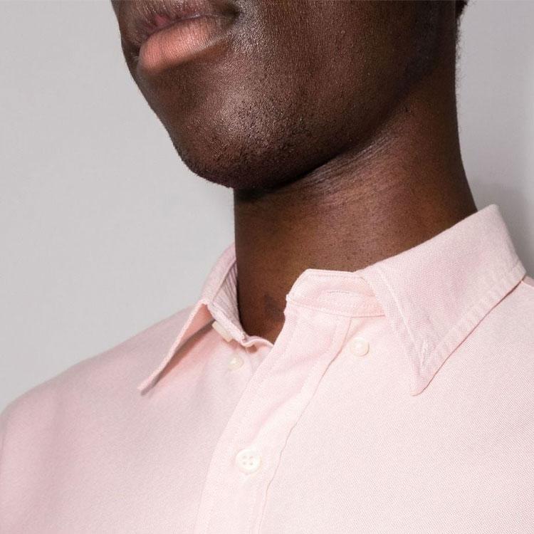 Polo Ralph Lauren Einfarbiges Poloshirt mit Kragen Slim Fit Langarmhemd Herrenhemden Rosa 710549084-008