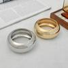 SHIXIN 2Pcs/Set Exaggerated Round Big Wide Bracelets for Women Simple Geometric Stackable Chunky Bangle Bracelet Fashion Jewelry