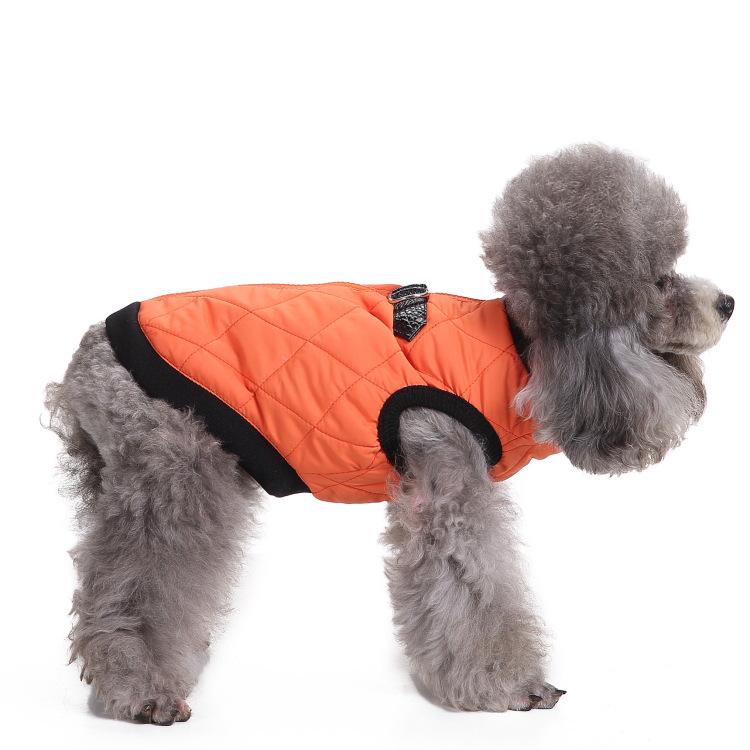 Warm Quilted Dog Jacket: Lamb Fleece Zipper Coat for Winter