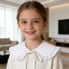 Detachable Ruffled Collar False Collar For Little Girls Easy And Simple To Wear Lacup Tied Decorative Collar For Student