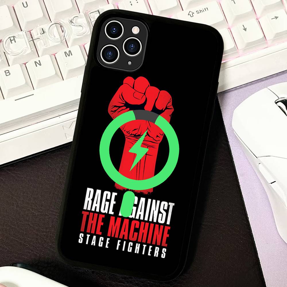 R-Rage A-Against T-The M-Machine Band Magnetic Phone Case For IPhone 16 15 14 13 12 11 17 Pro Max Plus Wireless Charge Cover