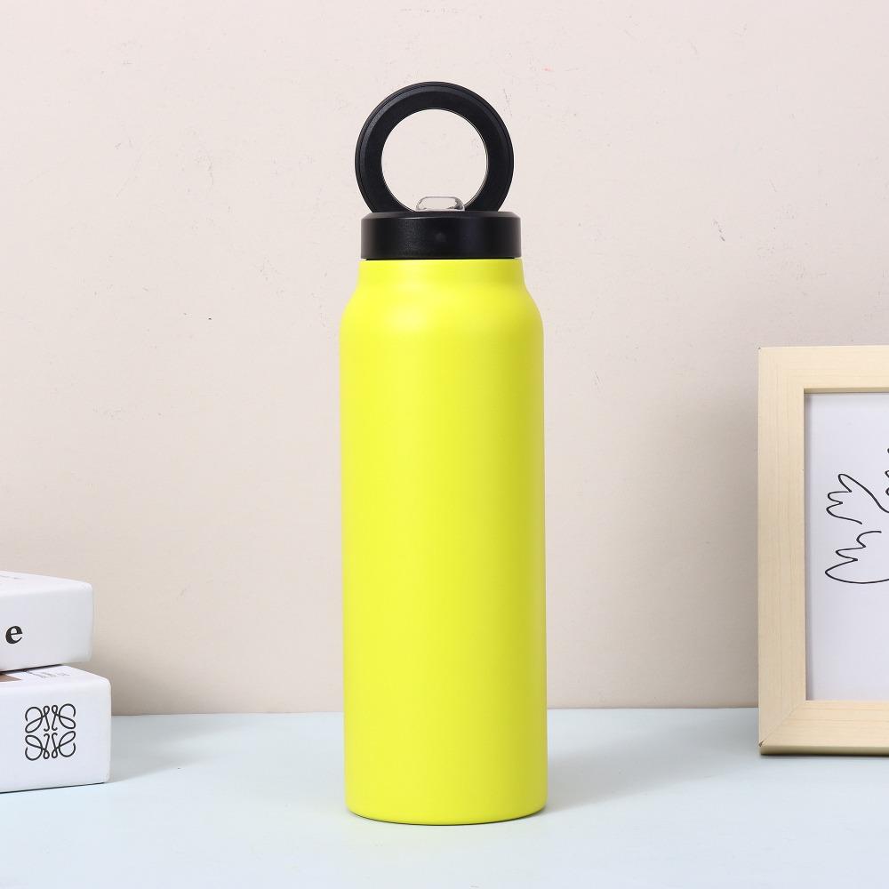 With Magnetic Phone Holder Insulated Water Bottle Stainless Steel Thermos Cup  Cycling