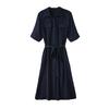 2025 High-End Japanese Workwear Silk Dress: Women's New Summer Long Dress