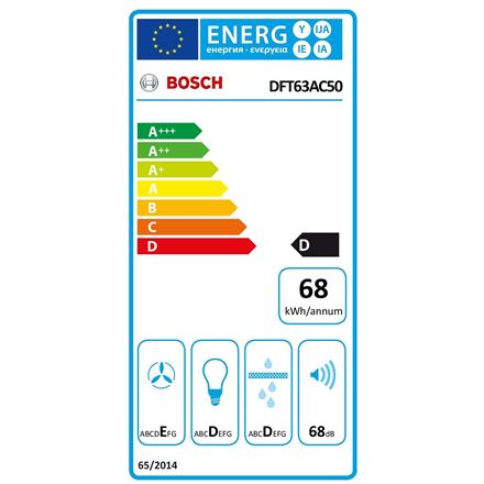 Bosch | Hood | Dft63Ac50 Series 4 | Energy Efficiency Class D | Telescopic | Width 60 Cm | 368 M³/H | Mechanical | Silver | Led