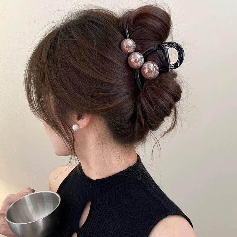Elegant Pearls Cross Hair Claw for Women Girls Sweet Hair Ornament Claw Clip Hair Clip Hairpin Fashion Party Hair Accessories