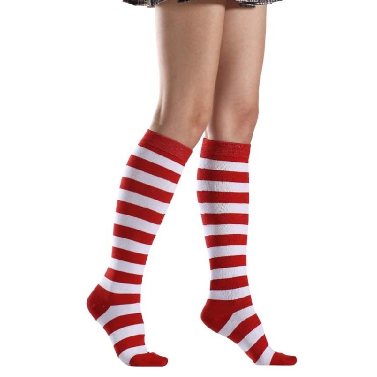 Women Striped Tube Socks Sports Striped Tube Socks Colorful Fun Knee High Socks