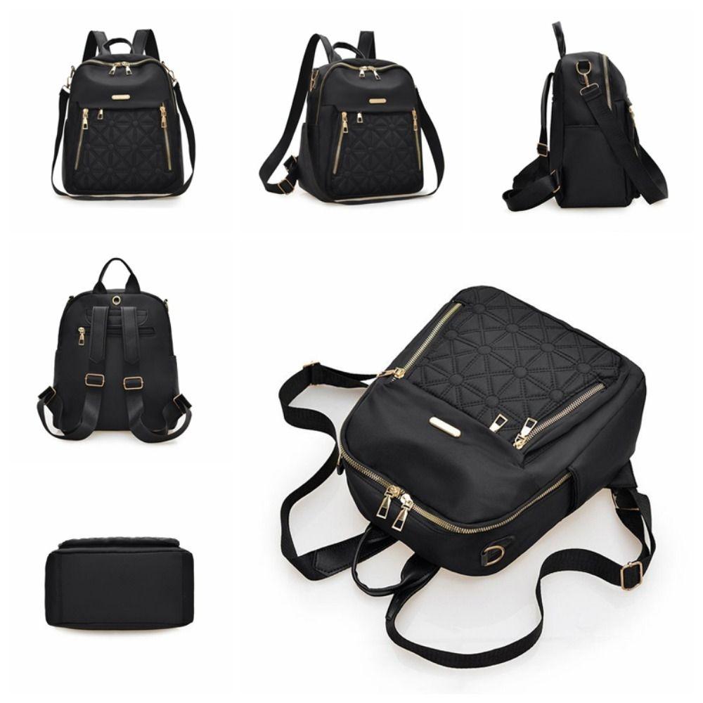 Oxford Cloth Simple Luxury Backpack Small Pack Retro Backpack Solid Color Shoulder Bag  Students