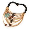 Collana statement con catene&perline esagerate per donna/ragazza, gioiello trendy per matrimonio/festa