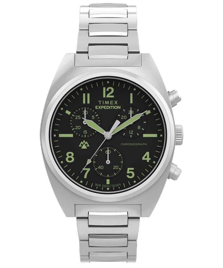 TIMEX Expedition Quartz Watch TW2Y61200 Black Dial Mineral Glass Men's 50m Water Resistant