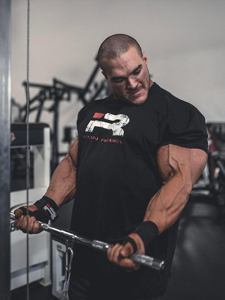 IR Lift Iron Loose Fitness Training Gym Leisure TShirt Mens and Womens Luxury Brand Top 2026 New