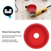 High Carbon Steel Wood Carving Disc 5/8" Arbor Silver Wood Carving Wheel Red Quick Rough Cutting Grinding Wheel Woodworking