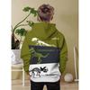 Boys' Cool Dinosaur 3D Printed Hoodie - Comfortable Stretch Casual Hoodie, Machine Washable - Spring and Autumn Seasons