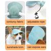 INS Adjustable Dog Baseball Cap Breathable Soft Dog Parent-Child Hat with Ear Holes Pet Sun Hat Hiking with Ear Holes