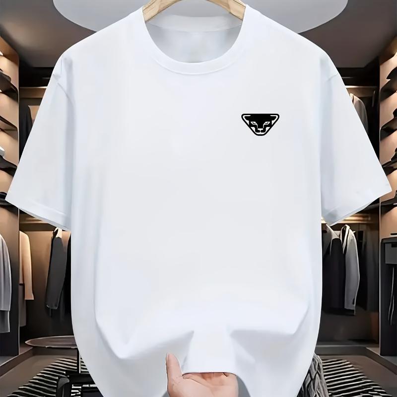 

Минималистичная футболка с принтом логотипа волка в виде треугольника, Легкая футболка, Дышащая, Прохладная, Удобная в носке XXL белый