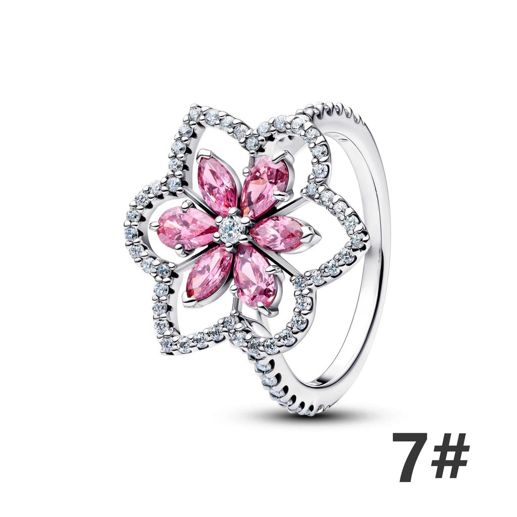 New S925 Silver Romantic Floral Lucky Clover Bowknot Gemstone Ring Stud Earring Necklace Bracelet Inlaid Gem Set Fashion Jewelry