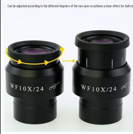 Wide-Angle Binocular Microscope with High-Eyepoint WF10x Eyepiece, 30mm Interface, and Large Field of View (10x, 20x)