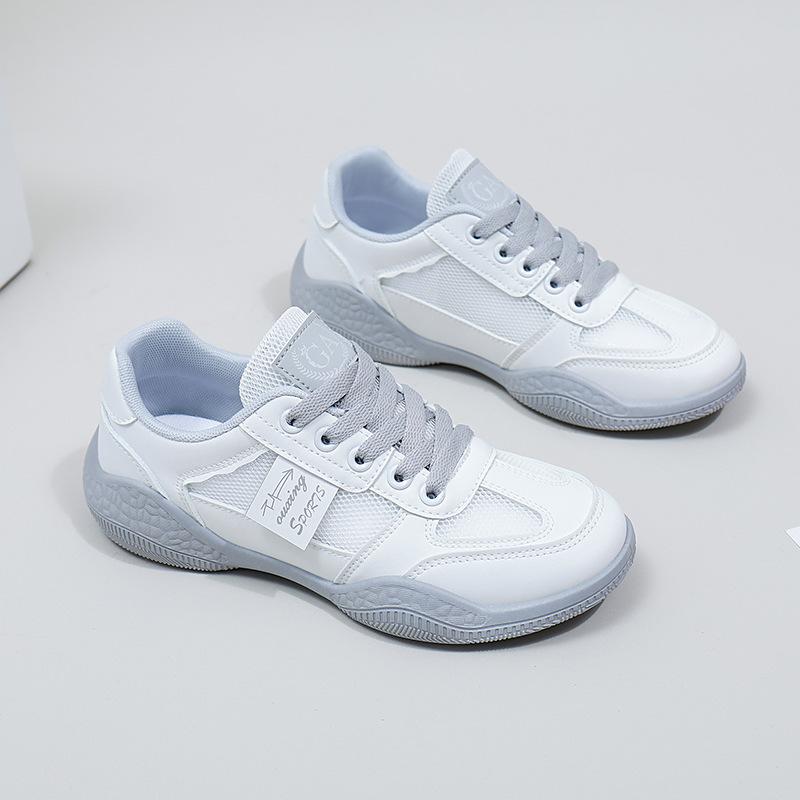 

Повседневные кроссовки на платформе для женщин, нескользящие массивные прогулочные туфли из искусственной кожи на шнуровке, женские летние дышащие спортивные кроссовки с сеткой, теннисные кроссовки 40