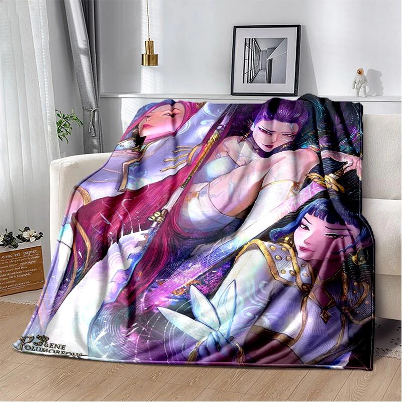 Cartoon Kpop Demon Hunters Rumi Mira Zoey HD Soft Flannel Blanket for Beds Bedroom Sofa,Throw Blanket for Cover Picnic Gift