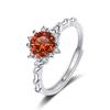 Bague Ringen Snowflake Rings 1 Carat Colored Moissanite Ring For Women Christmas Gift Romantic Winter Sterling Silver 925 Jewelry