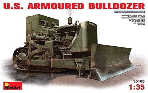 Miniart 1/35 US Armored Bulldozer Plastic Model