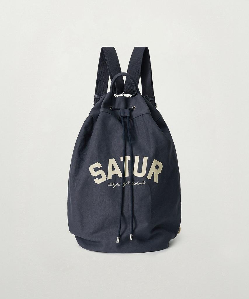 Satur Canvas Drawstring Bag Navy