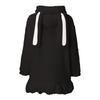 Women's Winter Fashion Casual Hooded Long-sleeve Ruffled Lamb Wool Coat