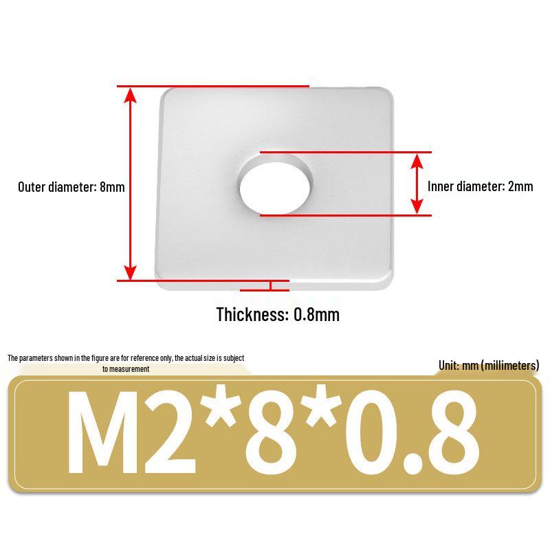 304 Stainless Steel Thickened Square Flat Washers M4-M24