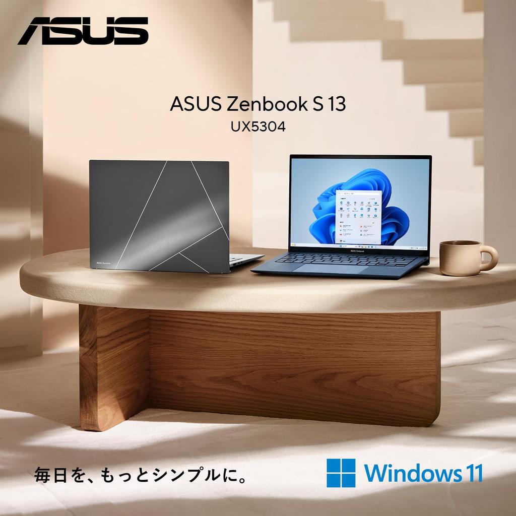 ASUS Zenbook S 13 13th Generation Core 16GB 512GB Windows OLED Basalt Laptop, OLED, 13.3-inch, i7-1355U, RAM, SSD, 11, 14.1-hour runtime, 1kg, Panel,