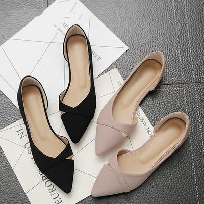 Fashion Casual Flat Shoes Woman Summer Breathable Comfortable Soft-soled Shoes Pointed Toe Shallow Flat Women Shoes