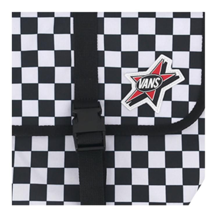 Vans Checkerboard Logo Nylon Crossbody Bag Unisex bags Black White VN0A54LY705