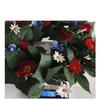 Independence Day Red And Blue Small Flower Wreath Window Wall Hanging Holiday Simulation Flower Deadwood Rattan Wreath Door Hanging