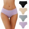 Dames Mid-Rise Grote Maten Naadloze IJszijde Slipjes Ademend Sneldrogend Nylon Panties