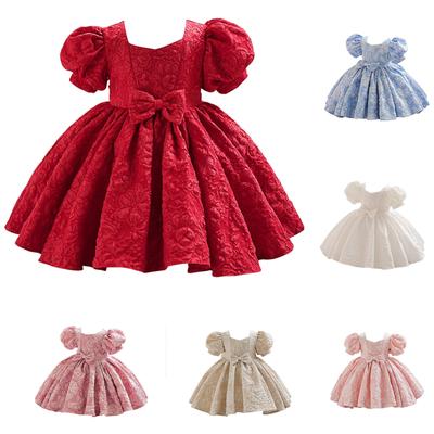 Little Girl Cute Fashion Puffs Sleeve Princess Dress Dress