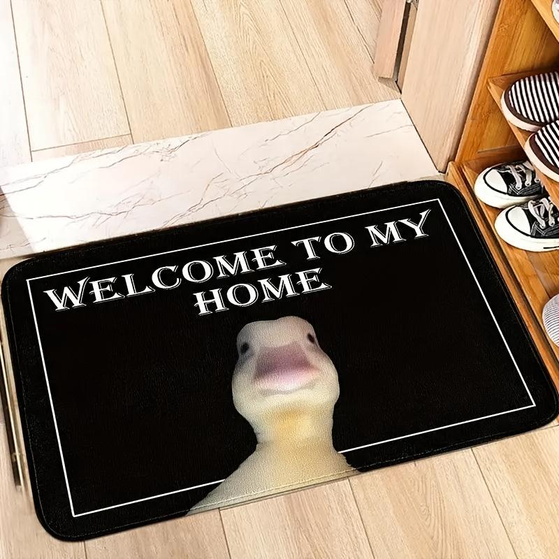 

Welcome to My Home Duck Print Mat – Soft & Non-Slip, Fun Decorative Design for Bedroom, Living Room & Entryway 60cm x 90cm