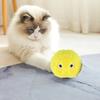 Chirping Ball Cat Toy Fluffy Plush Balls with Sound Interactive Pom Pom Balls Kitten Kicker Toy with Catnip for Indoor Cats